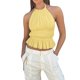 thumbnail image 1 of mfyjkho Camisetas Sin Mangas Para Mujer, Tops De Mujer De Moda Sin Mangas Cuello Redondo Cómodo Vendaje Casual Sólido Vestidos Maxi Para Mujer L, 1 of 2