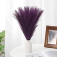 thumbnail image 5 of Uxcell 17.7" Pampas Grass Decor 30Pcs Artificial Pampas Grass Bulk Fluffy Faux Pampas Grass Small Dried Dark Purple, 5 of 6