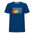 thumbnail image 5 of Be Careful Who You Hate It Could Be Someone You Love Men's LGBTQ Rainbow T-Shirt Crewneck Short Sleeve Summer Tops, 5 of 5