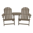 thumbnail image 3 of WestinTrends Azura Outdoor HDPE Adirondack Chairs With Connecting Table Tray (Set of 2), Weathered Wood, 3 of 13