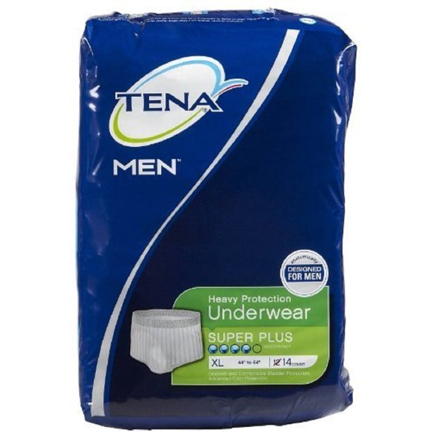 Tena Men Protective Underwear, Super Plus, XLarge, Case/56 (4 bags of