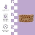 thumbnail image 4 of THE LICKER STORE Perri 24" x 18" Classic Farmhouse Handwoven Hyacinth Oval Pet Bed with Machine-Washable Cushion, Natural, DBD4001A, 4 of 8
