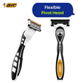 thumbnail image 2 of BIC Flex 5 Hybrid Men's Razor - 1 Handle, 4 Blade Refills & Aloe Vera Strips Disposable Razor | Pack of 4, 2 of 7