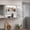 White, variant on LED Wall Storage Cabinets - Upper Kitchen Cabinets Laundry Wall Mounted Cabinets with 2 Acrylic Glass Doors and Shelf, in Black