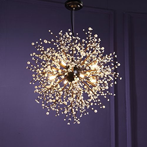 Gdns 8 Pcs Lights Chandeliers Firework Led Vintage Wrought Iron Chandelier Island Pendant Lighting Ceiling Light Dia 23 5 Inch Com - Wrought Iron Pendant Lights