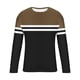 thumbnail image 5 of Amzcrzy - Sudadera Para Hombre, Estilo Casual, Con Estampado De Rayas, Deportiva, De Manga Larga Y Cuello Redondo, Color Café, 5Xl, 5 of 5