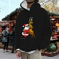thumbnail image 2 of CONZONE Christmas Men's Hoodies Xmas Santa Claus Hoodie for Men Graphic Long Sleeve Pullover Hooded Sweatshirt Soft Fall Winter Sweatshirts With Pocket, 2 of 5