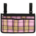 thumbnail image 1 of Pochette Organisateur de Sac Latéral Multipocket en Fauteuil Roulant pour les Articles Divers Portefeuille Snacks StorageRose Plaid Rouge, 1 of 7