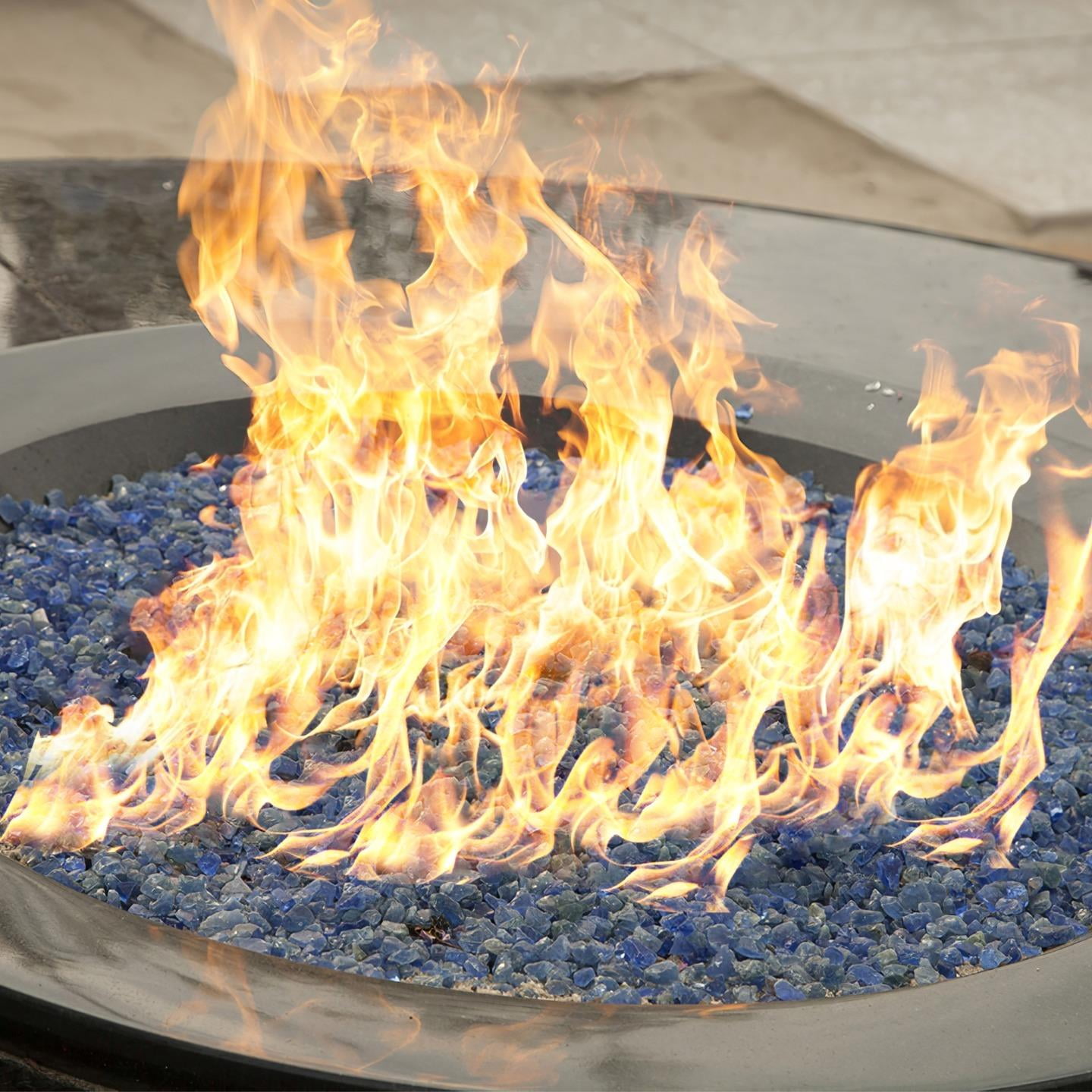 24" Stainless Steel Fire Pit Burner Ring with Connection Kit Portable Propane Tanks