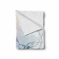 thumbnail image 2 of East Soft Flannel Fleece Throw Blanket, Winter Landscape with Crane on Tree Branch Bird Nature Themed Monochrome Art Print, Cozy Plush for Indoor and Outdoor Use, 50" x 70", Blue Pink, by Ambesonne, 2 of 6