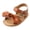 Brown, variant on Aayomet Toddler Colour Kids Sandals Barefoot The 018M Bowknot First Non-Slip Walkers Girl Floor Soild Sandals for Baby Girls,White 12 Months