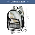 thumbnail image 2 of ALAZA Clear Backpack Marble Green PVC Transparent BookBag, 2 of 7