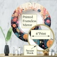 thumbnail image 3 of Designart "Rhapsodic Vinyl Record III" Music Round Wall Mirror - Modern Oval Printed Decorative Oversized Mirror - Multiple Color Options, 3 of 4