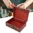 thumbnail image 1 of Caja Del Tesoro, Organizador De Joyas De Estilo Envejecido Vintage De Escritorio Cuboide De Madera Con Cerradura Y Llave Para Joyas Para Cosméticos, 1 of 7