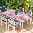 thumbnail image 2 of Pink Ombre Table Cloths for 4 Foot Rectangle Tables, Gradient Abstract Art Vintage Patio Waterproof Elastic Fitted Tablecloths, Washable Rectangular Table Cover for Camping, 2 of 8