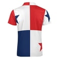 thumbnail image 5 of Panama Flag Men Zipper T-shirt Summer Casual Short Sleeve T-shirt Top, 5 of 7