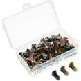 thumbnail image 1 of 60 Pcs Lanière de Couverture de Visage Clips DIY Pinces en Métal pour Alligator Pinces à Chandail Supports de Badge d'Identité Lanières Poignée d'Alligator avec Boîte de Rangement, 1 of 7