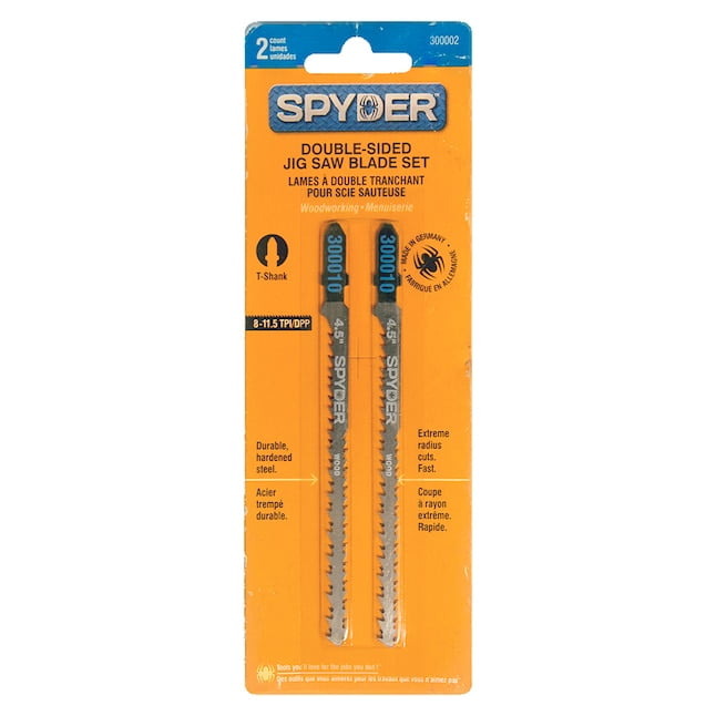 Spyder 4-1/2-in T-shank High-carbon Steel Jigsaw Blade Set Spyder 4-1/2-in T-shank High-carbon Steel Jigsaw Blade Set