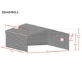 thumbnail image 4 of Arrow 20 x 24 x 7 ft Charcoal Steel Carport With 3 Wall Kit, 4 of 17