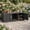 Black, 2 doors, variant on HDPE Outdoor Storage Cabinet with Waterproof UV-Resistant, Small Garden Storage Box with 2 Doors, for Patio, Pool, Black