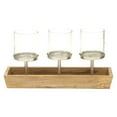 thumbnail image 2 of Inspiring Wood Metal Glass Candle Holder, 2 of 3