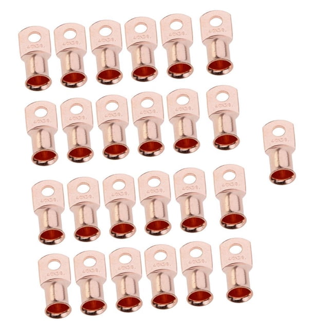 25x Orejeta de Cable de Batería Terminaciones 84-437 AWG para Inverter Herramienta de Soldadura AWG 046 pulgadas Baoblaze Terminales de cobre estañado