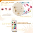 thumbnail image 4 of Pattern Flower Pattern Flameless LED Candle Set with Remote, Battery Operated Color Changing Pillar Candles, Set of 2, 4 of 7