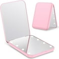 thumbnail image 1 of HLONK Compact Mirror with Light and Magnification 1X/3X  Portable LED Travel Makeup Mirror Mini Foldable Magnetic Closing Pocket Mirror Handheld Compact Purse Mirror for  Girls  Green, 1 of 7