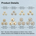 thumbnail image 2 of 8 Shapes 80pcs Stainless Steel Spacer Bead Caps Flower End Cap Spacers Golden Caps Spacer Beads Jewelry Making Metal Bead Caps for Bracelet Necklace 5-15mm Diameter Colorful, 2 of 9