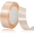 thumbnail image 1 of LAICAIW Solid Color Champagne Pink Satin Ribbon, 3/4 Inches x 25 Yards Fabric Satin Ribbon for Gift Wrapping, Crafts, Hair Bows Making, Wreath, Wedding Party Decoration and Other Sewing Projects\u20, 1 of 7