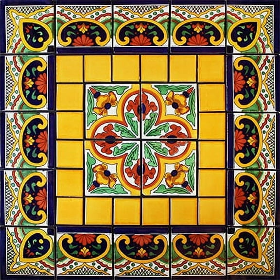 Mirabel Mexican Tile Set Backsplash Mural