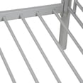 thumbnail image 6 of Ktaxon Twin Over Twin Metal Bunk Bed with Ladder, 13-Inch Guardrails, No Box Spring Needed, Space-Saving, Gray, 6 of 9