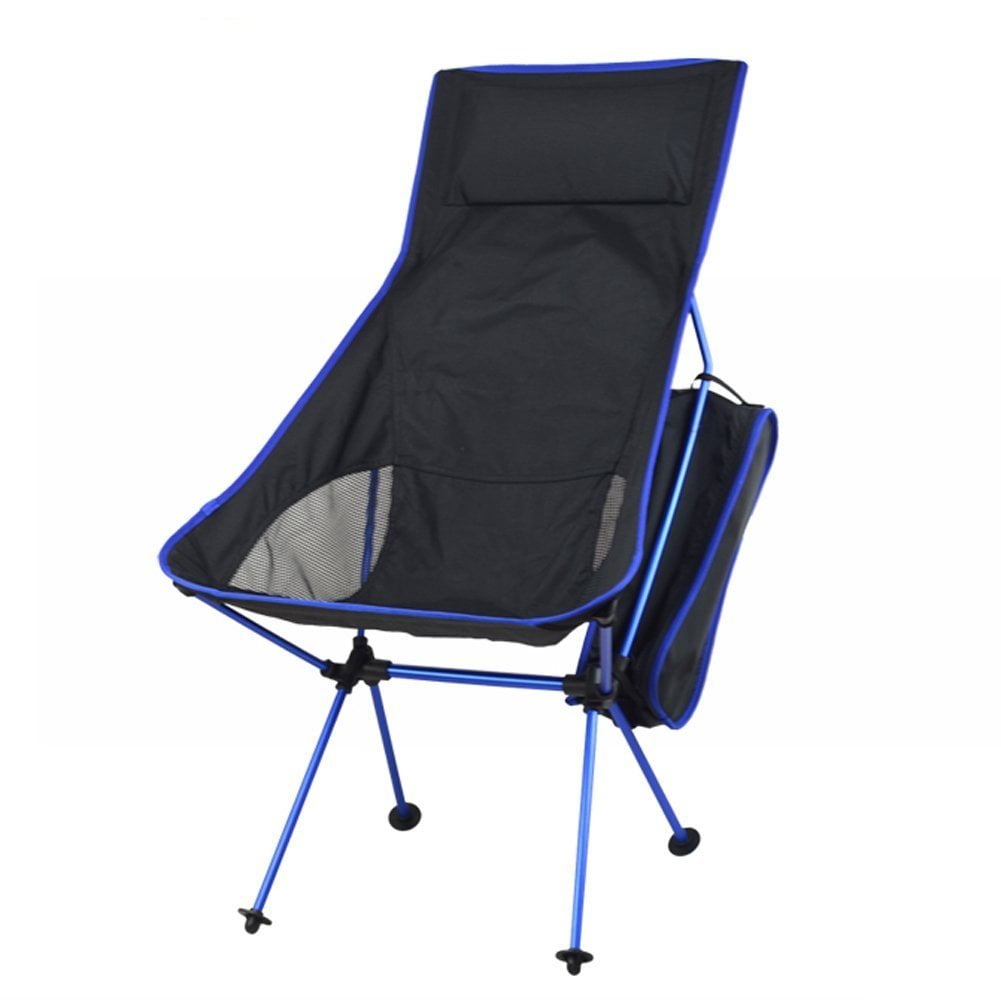 Wealers Ultralight Portable Folding Outdoor Camping Chair For Hiking Picnic Fishing With Carry Storage Bag Blue