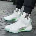 thumbnail image 4 of Novetra Men's Basketball Shoes Breathable Anti Slip Wear Resistant Super Light Sneakers Outdoor Cushioning Workout Fashion Running - A-WHITE_4, 4 of 5