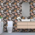 thumbnail image 3 of UMIGGEE Vintage Floral Peel and Stick Wallpaper 17.7 in x 118 in Boho Retro Removable Contact Paper Daisy Leaf Vinyl Self Adhesive for Wallpaper Bedroom Home Decoration Dark/Sand/Green, 3 of 8