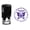 Violet, variant on Printtoo Self Inking Custom Round Butterfly Design Address Return Rubber Stamp Personalized Stamper-Black