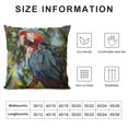thumbnail image 5 of Orinice Parrot Branch Tree Graphic Decorative Throw Pillow Cover for Home Couch Living Room Bed Sofa - 1PC 24x24in, 5 of 5