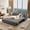 Grey, variant on 67.7" Pull Out Sofa Bed Queen Size, 3-in-1 Corduroy Convertible Sleeper Couch with Bluetooth Speakers, USB Ports, 6 Pillows, Side Pockets, for Apartment, Living Room, Small Spaces, Brown