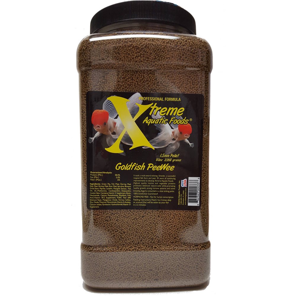 Xtreme Aquatic Goldfish PeeWee Goldfish & Pond Fish Food Pellets, 80 oz