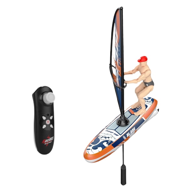 Velero de juguete a control remoto para carreras y surf - Luz LED impermeable de alta/baja velocidad