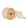 thumbnail image 1 of Vickerman Q180443 2.5 in. x 10 Yards Gold &amp; Silver Geometric Pattern Ribbon with Glitter, 1 of 1
