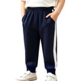 thumbnail image 2 of THJRPQJFD Kids Boys Stripe Track Pant Cute Joggers Pants Elastic Waist Athletic Trousers Hiking Pants Pull On Sweatpants Running Trousers with Pockets, 2 of 4