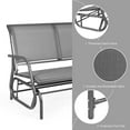 Gymax 48'' Outdoor Patio Swing Glider Bench Chair Loveseat Rocker