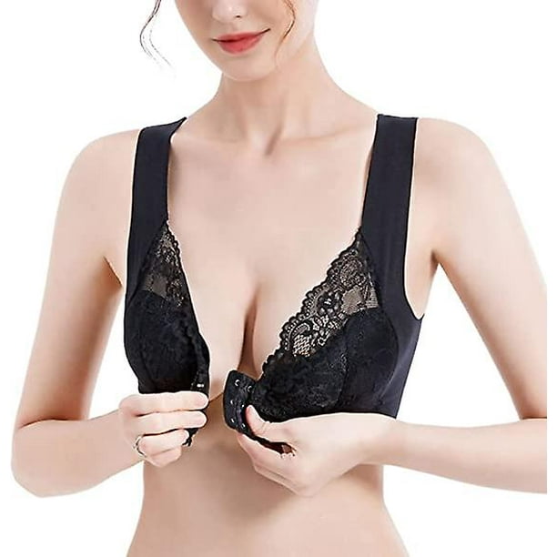 Women's Plus Size Front-closure Lace Woman Posture Corrector Bras Comfort  Seamless Full Coverage Bras 
