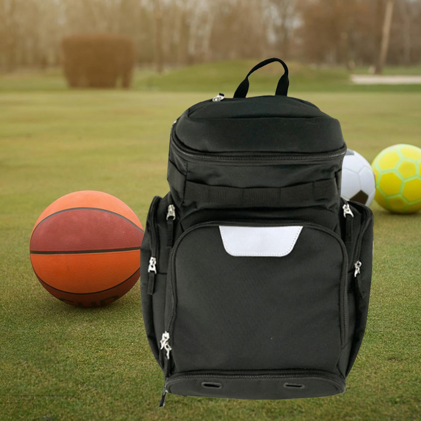 Basketball Soccer Bag Travel Bag with Shoe and Ball Compartment Sport Bag for Purpose Baseball Bag Large Capacity Black