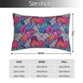 thumbnail image 2 of Pofeuu Tropical Leaves Print Polyester Microfiber Plush Pillowcases, Super Soft and Cozy Pillow Case Covers with Envelop Closure（Pillow core not included）-14"x20", 2 of 6