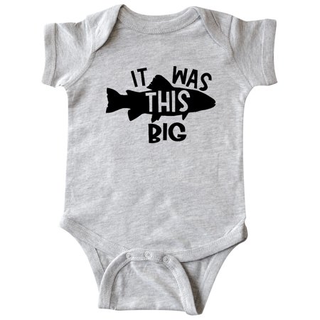 

Inktastic It Was This Big Fishing Humor Gift Baby Boy or Baby Girl Bodysuit