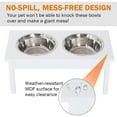 thumbnail image 4 of PawHut 23" Wooden Heavy Duty Dog Food Bowls Pet Elevated Feeding Station -White, 4 of 9