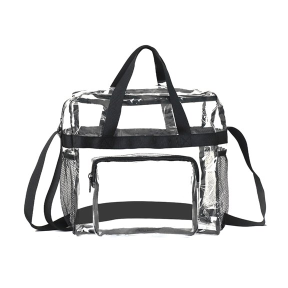 YIEMEEN PVC Transparent Travel Bag See Through Tote Bag with Shoulder Strap for Women