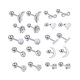 thumbnail image 2 of Minnieouse 20 pendientes de tuerca para mujer, fiesta de compromiso, aniversario, vacaciones, piercing, joyería de vacaciones para mujer Cadenas y cordones para anteojos Minnieouse AP012711-01, 2 of 6